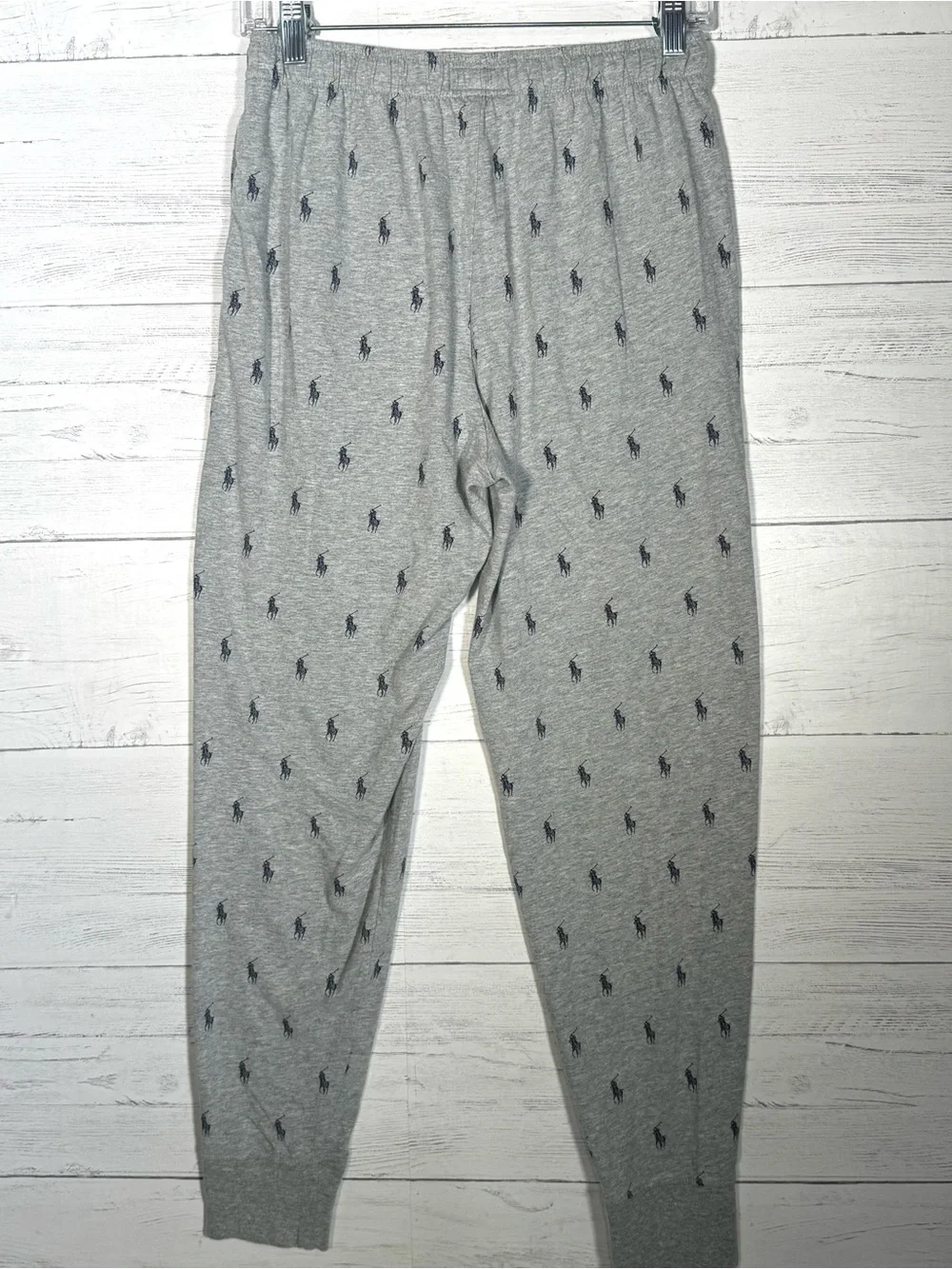 Polo Ralph Lauren All Over Pony Print Sleepwear Joggers Pants Gray Men’s Small